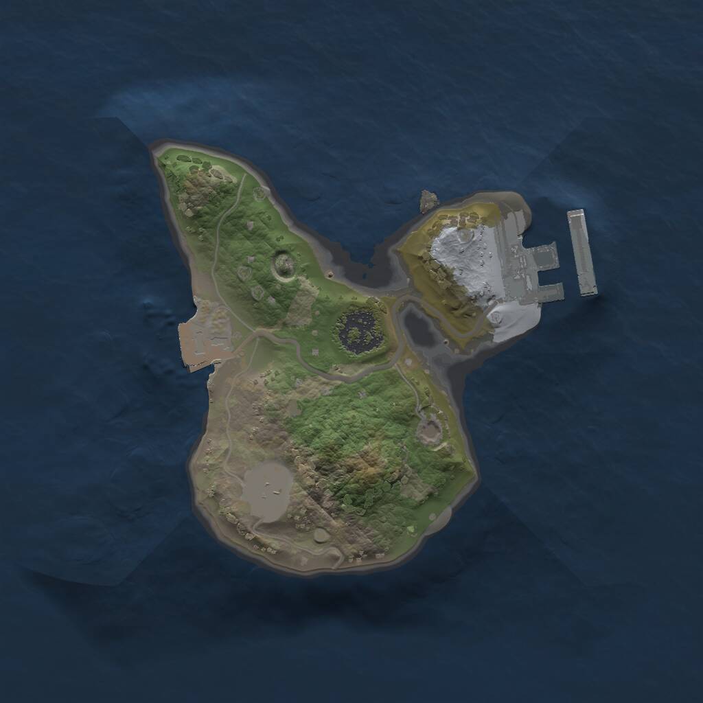 Rust Map: Procedural Map, Size: 1650, Seed: 63447, 2 Monuments