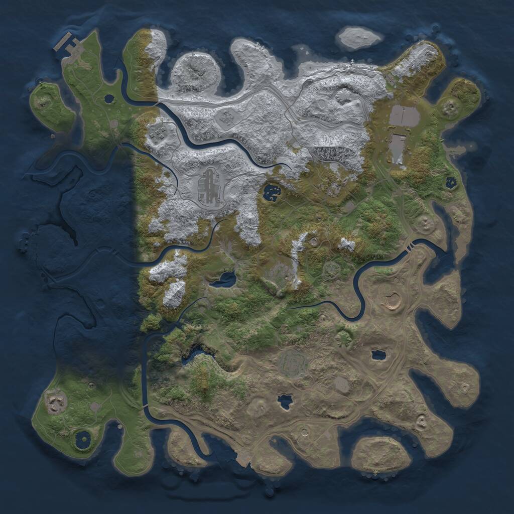 Rust Map: Procedural Map, Size: 4500, Seed: 67880260, 15 Monuments