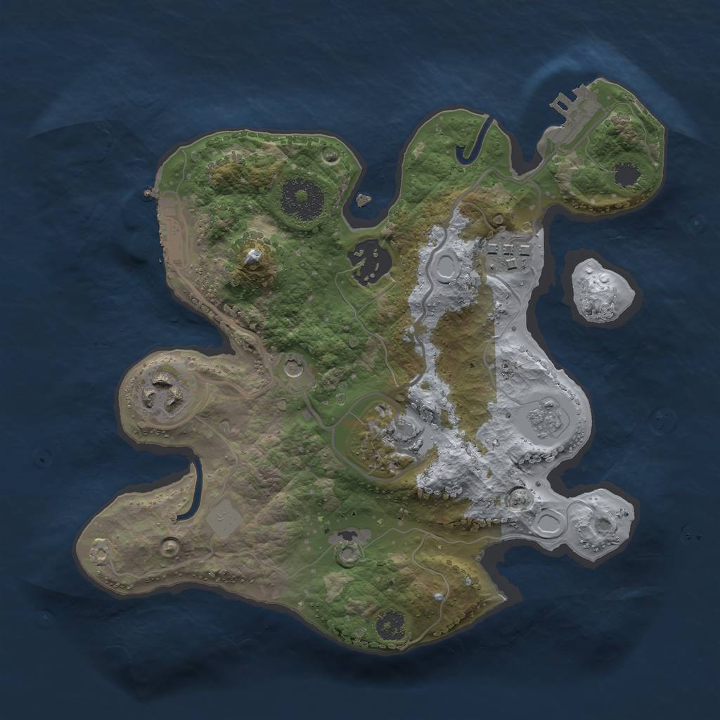 Rust Map: Procedural Map, Size: 2500, Seed: 8450, 11 Monuments