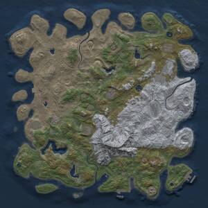 Thumbnail Rust Map: Procedural Map, Size: 5000, Seed: 739468011, 17 Monuments