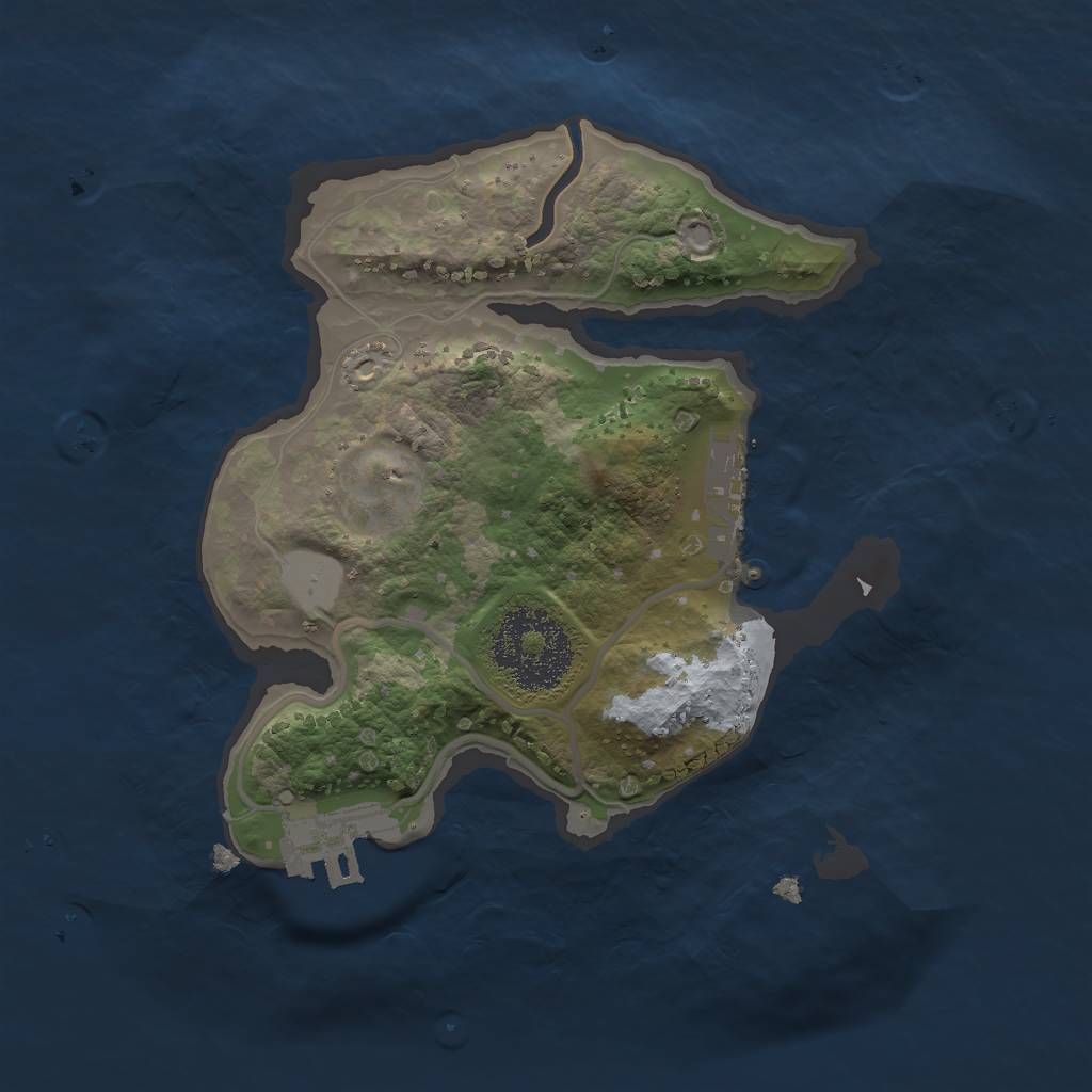 Rust Map: Procedural Map, Size: 2000, Seed: 535077186, 7 Monuments