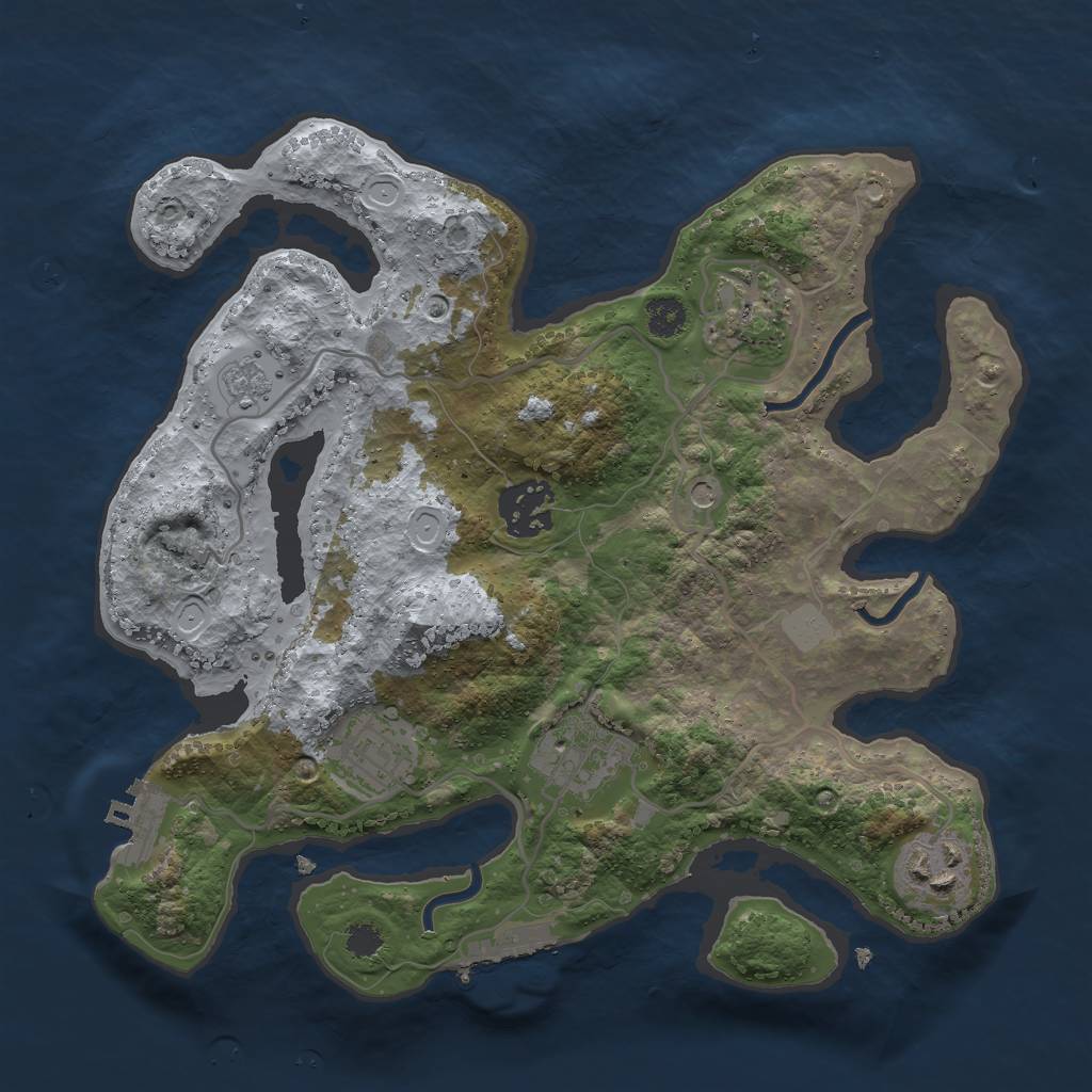 Rust Map: Procedural Map, Size: 2800, Seed: 1964545292, 12 Monuments