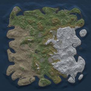 Thumbnail Rust Map: Procedural Map, Size: 4500, Seed: 18775632, 17 Monuments