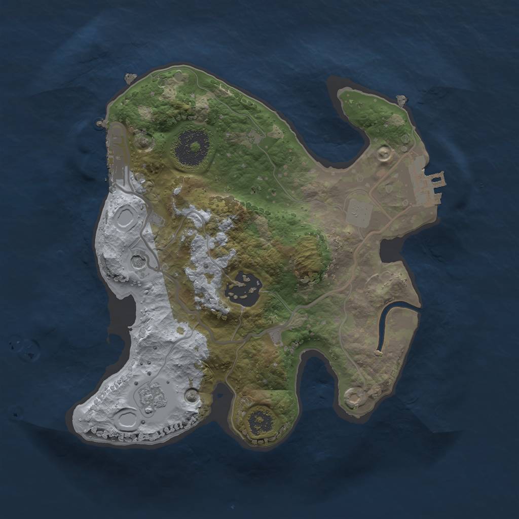 Rust Map: Procedural Map, Size: 2200, Seed: 1547267790, 10 Monuments