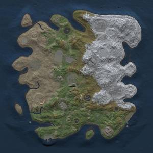 Thumbnail Rust Map: Procedural Map, Size: 3500, Seed: 1744845090, 17 Monuments