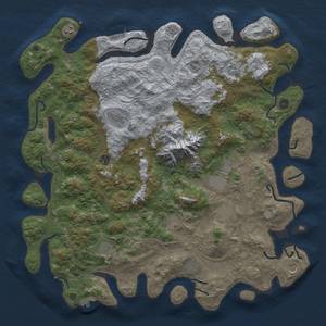 Thumbnail Rust Map: Procedural Map, Size: 5000, Seed: 1037836408, 20 Monuments