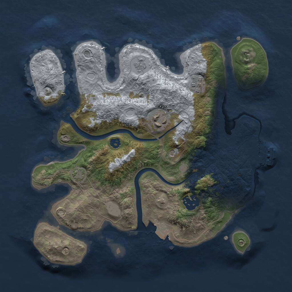 Rust Map: Procedural Map, Size: 2800, Seed: 10505554, 8 Monuments