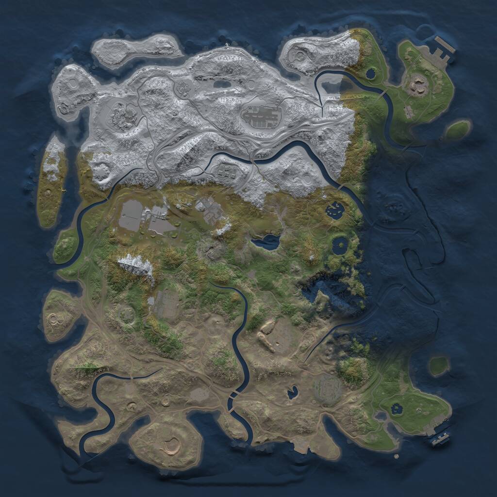Rust Map: Procedural Map, Size: 4250, Seed: 29601, 17 Monuments