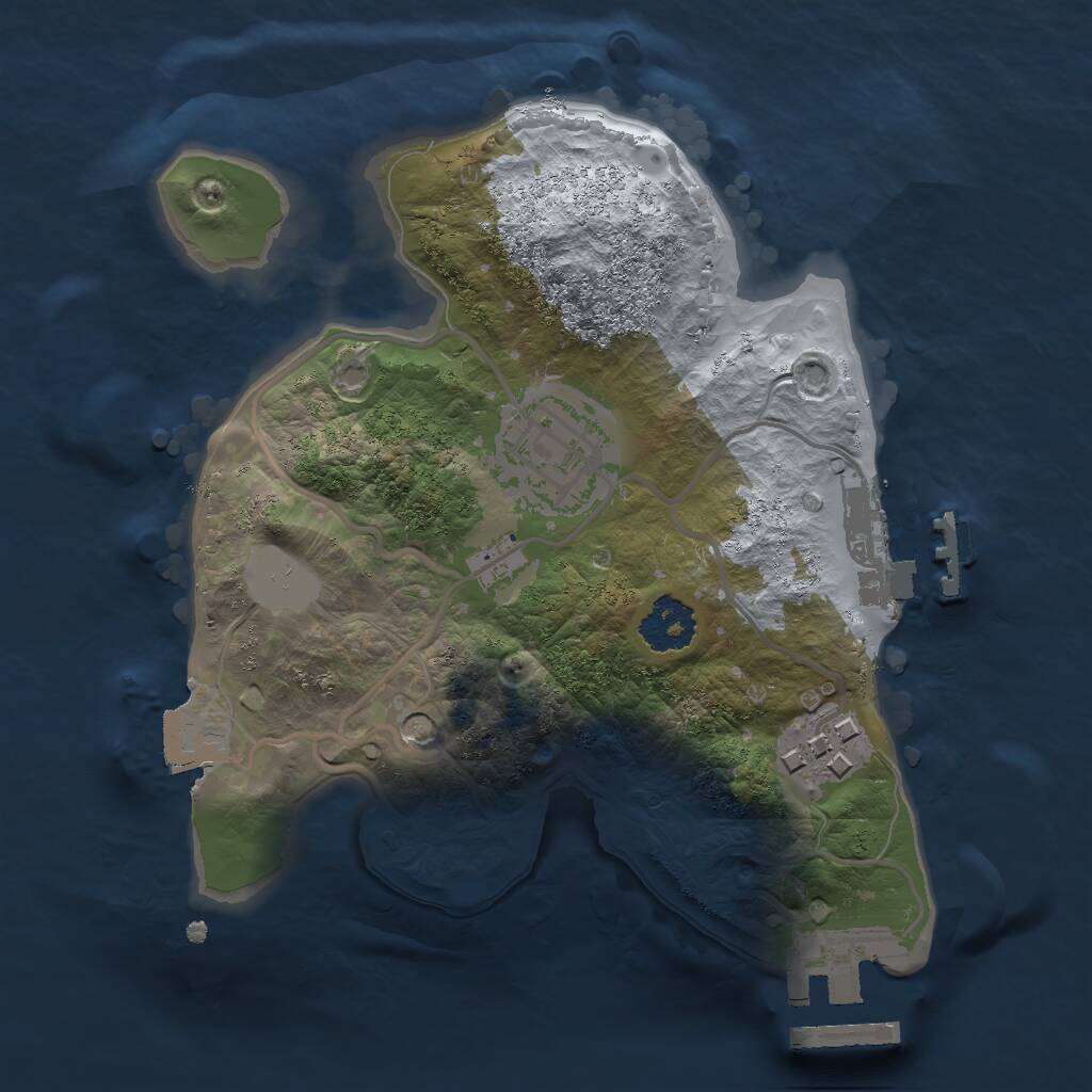 Rust Map: Procedural Map, Size: 2000, Seed: 430272522, 6 Monuments
