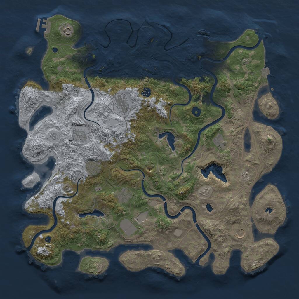 Rust Map: Procedural Map, Size: 4671, Seed: 198181, 16 Monuments