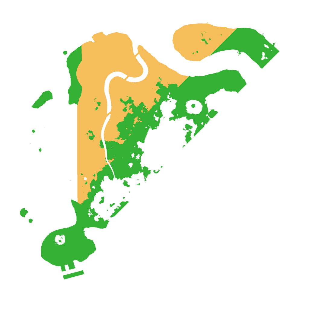 Biome Rust Map: Procedural Map, Size: 3000, Seed: 66576