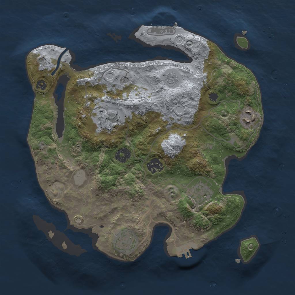 Rust Map: Procedural Map, Size: 2900, Seed: 934018801, 12 Monuments