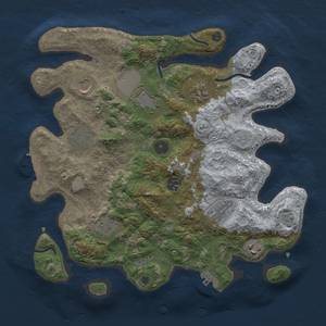 Thumbnail Rust Map: Procedural Map, Size: 3500, Seed: 1865333872, 18 Monuments