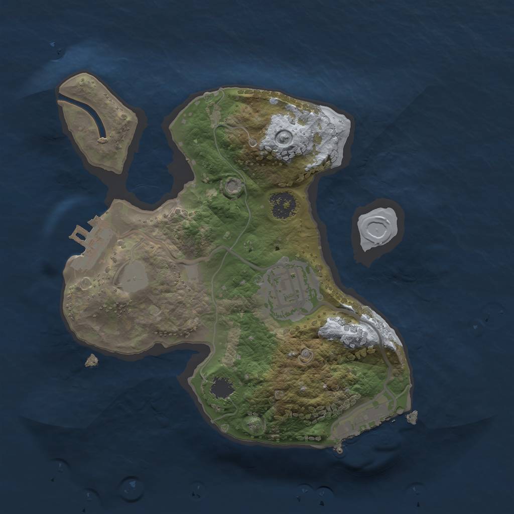 Rust Map: Procedural Map, Size: 2000, Seed: 546, 6 Monuments