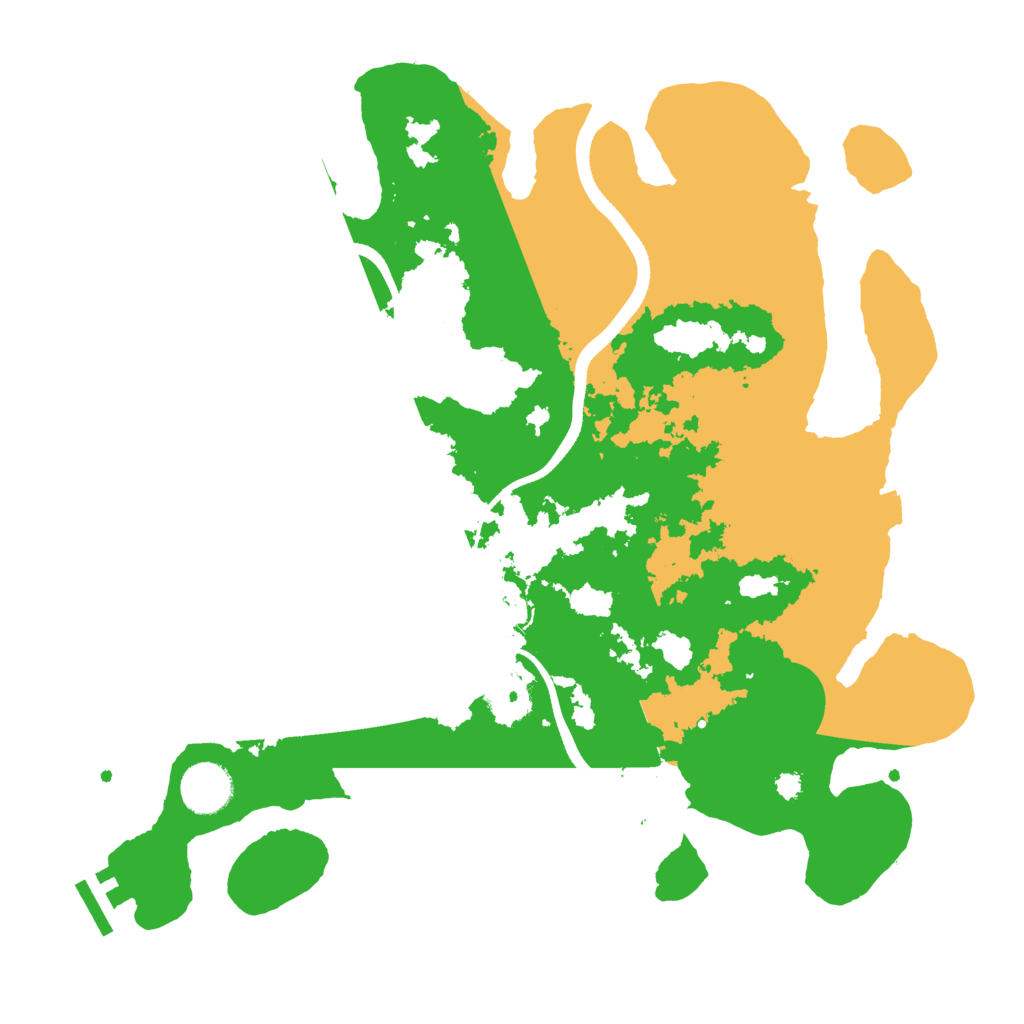 Biome Rust Map: Procedural Map, Size: 3500, Seed: 25980025