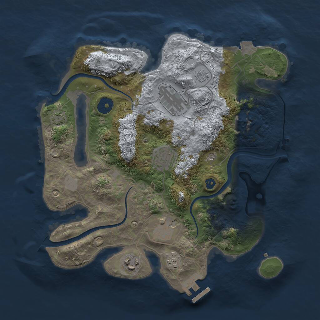Rust Map: Procedural Map, Size: 3000, Seed: 3217859, 10 Monuments