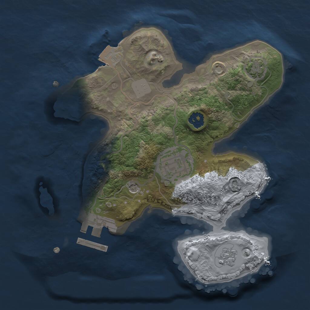 Rust Map: Procedural Map, Size: 2000, Seed: 926662208, 6 Monuments