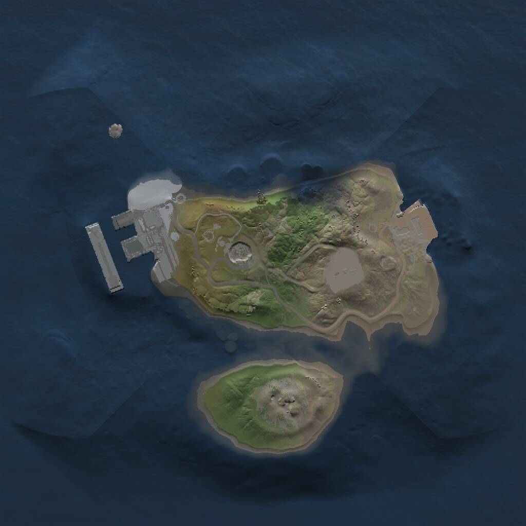Rust Map: Procedural Map, Size: 1500, Seed: 1935411, 3 Monuments