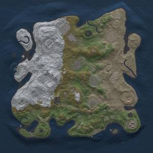 Thumbnail Rust Map: Procedural Map, Size: 3500, Seed: 200623208, 17 Monuments