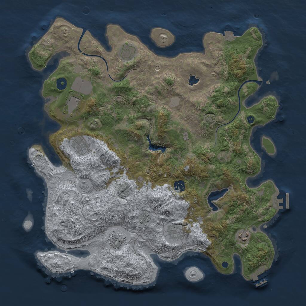 Rust Map: Procedural Map, Size: 4000, Seed: 506905762, 14 Monuments