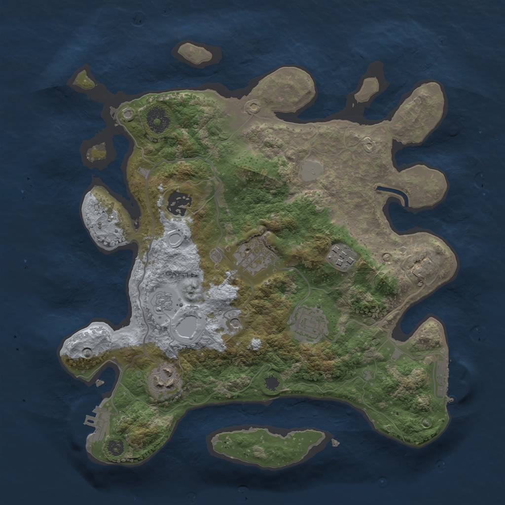 Rust Map: Procedural Map, Size: 3100, Seed: 370792, 14 Monuments