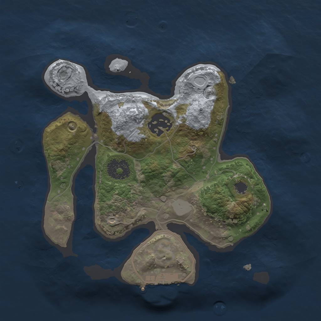 Rust Map: Procedural Map, Size: 2150, Seed: 10579248, 7 Monuments
