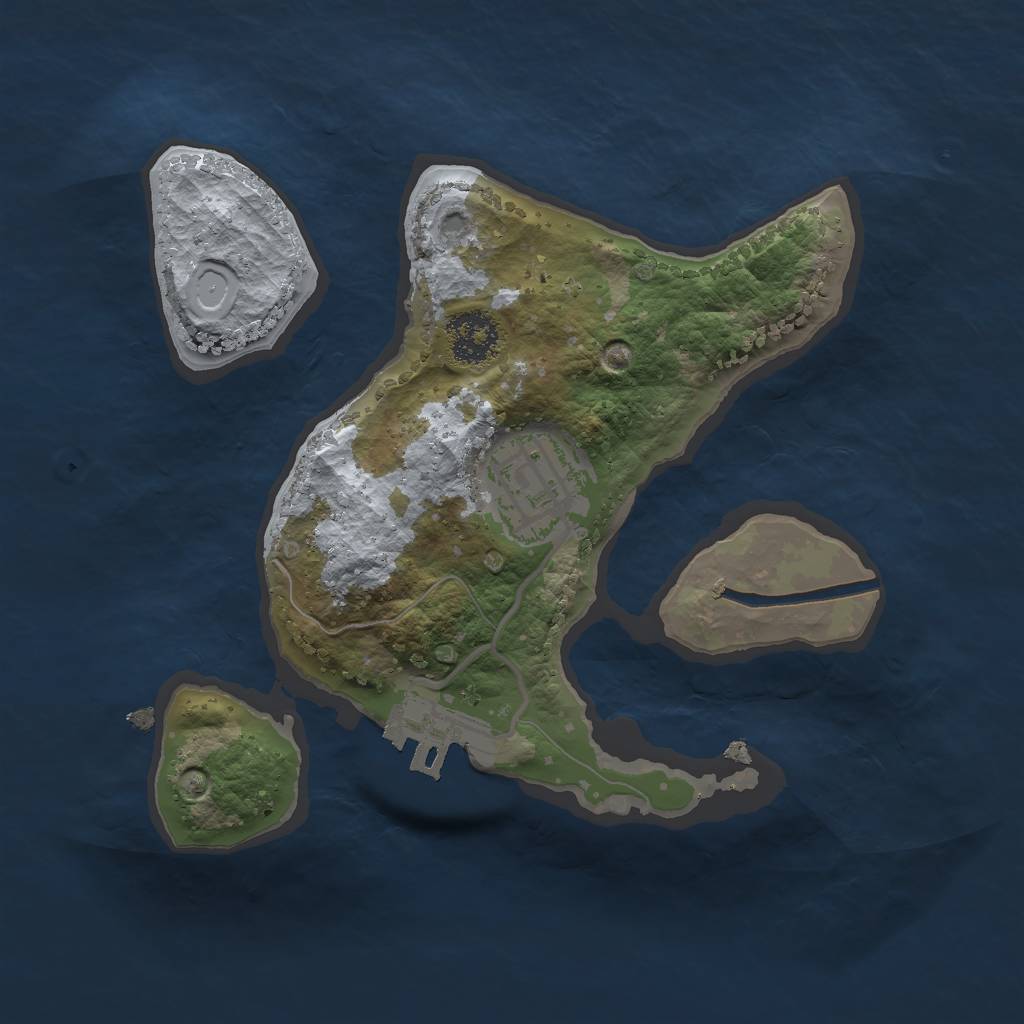 Rust Map: Procedural Map, Size: 2000, Seed: 877655, 7 Monuments