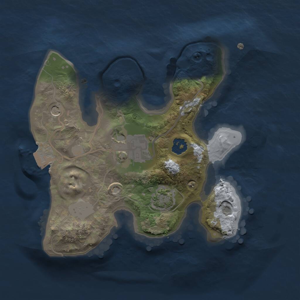 Rust Map: Procedural Map, Size: 1900, Seed: 71305687, 4 Monuments