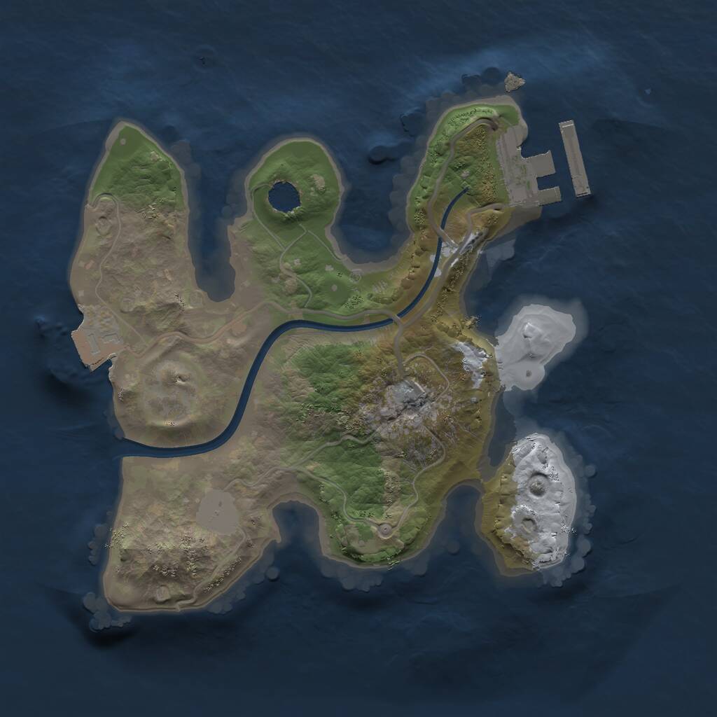 Rust Map: Procedural Map, Size: 1900, Seed: 71305687, 2 Monuments