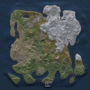 Thumbnail Rust Map: Procedural Map, Size: 3500, Seed: 545343, 13 Monuments