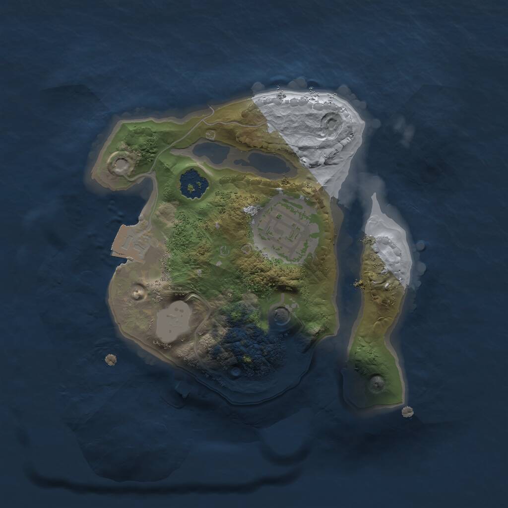 Rust Map: Procedural Map, Size: 1800, Seed: 513950, 3 Monuments