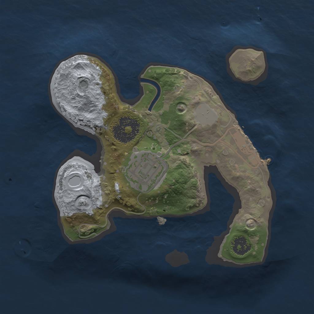 Rust Map: Procedural Map, Size: 1800, Seed: 3950, 7 Monuments
