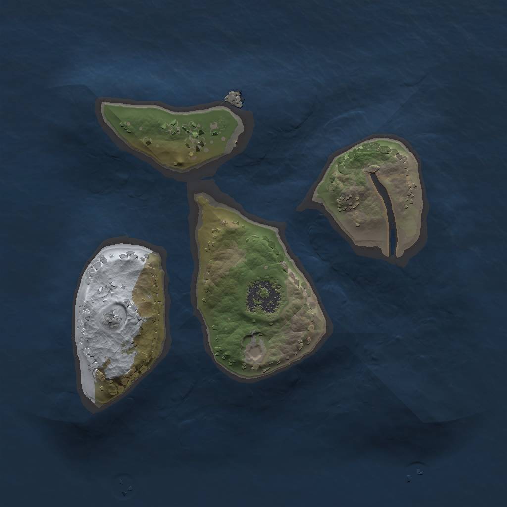 Rust Map: Procedural Map, Size: 1500, Seed: 372054882, 4 Monuments