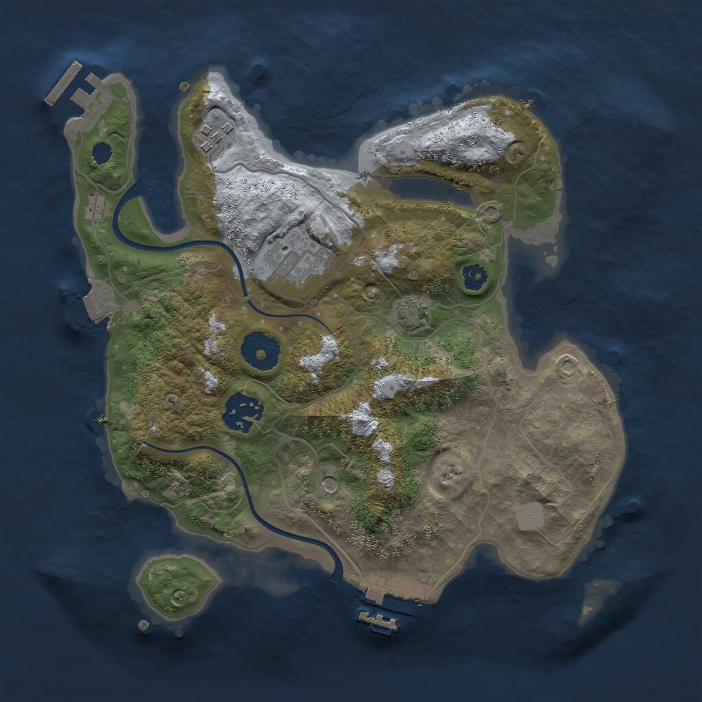 Rust Map: Procedural Map, Size: 2750, Seed: 146090, 8 Monuments