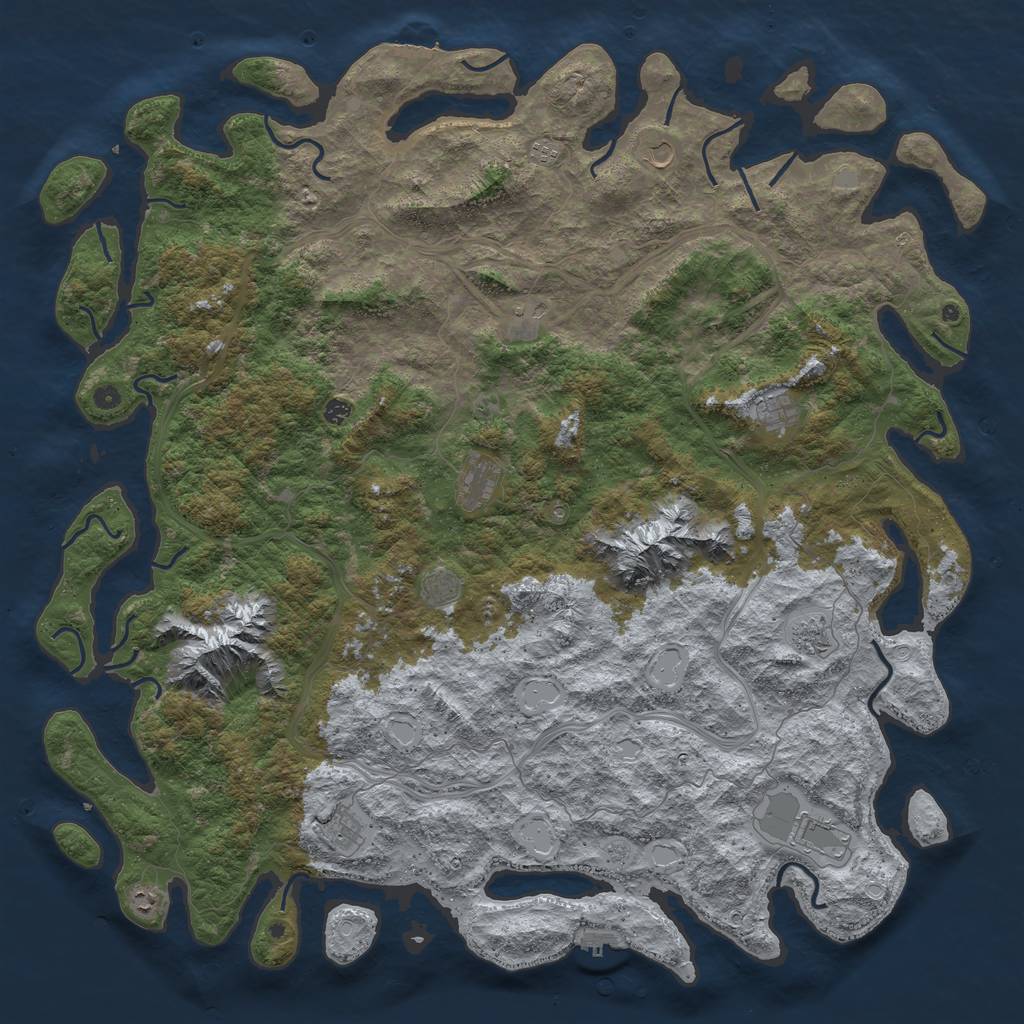 Rust Map: Procedural Map, Size: 6000, Seed: 15900, 20 Monuments