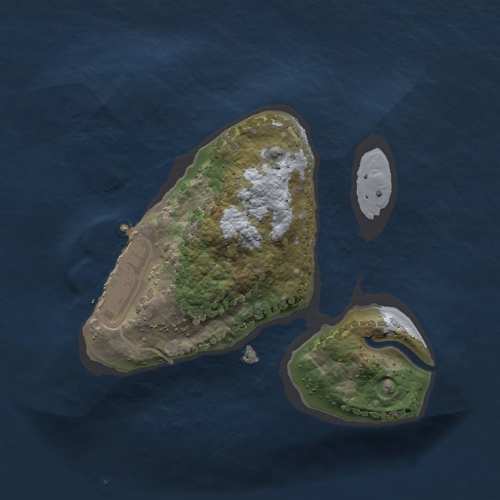 Rust Map: Procedural Map, Size: 1500, Seed: 40000, 5 Monuments