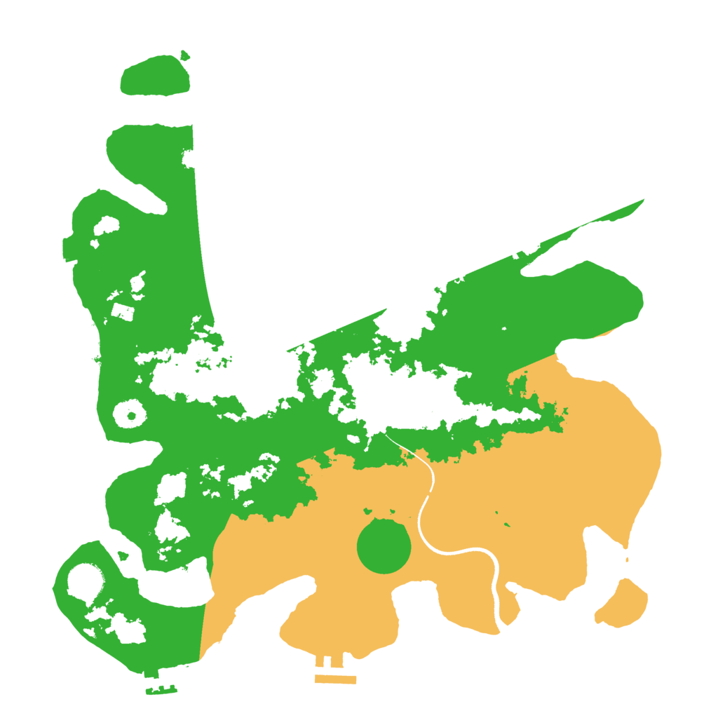 Biome Rust Map: Procedural Map, Size: 3500, Seed: 10445