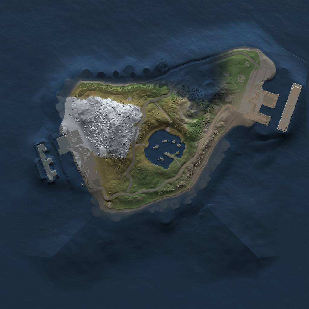 Rust Map: Procedural Map, Size: 1260, Seed: 763246462, 4 Monuments