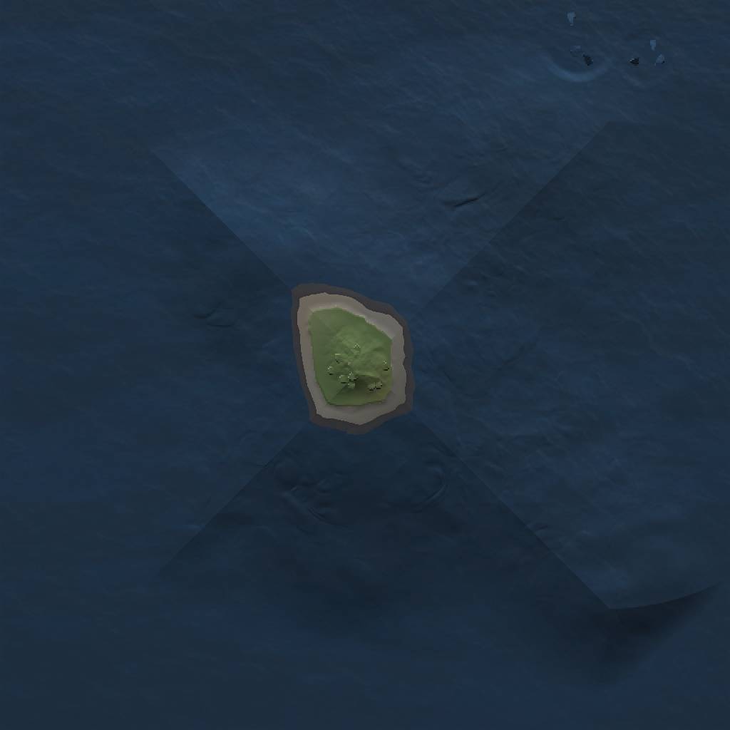 Rust Map: Procedural Map, Size: 1000, Seed: 7970, 3 Monuments