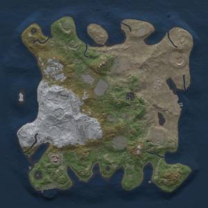 Thumbnail Rust Map: Procedural Map, Size: 3500, Seed: 77644, 18 Monuments