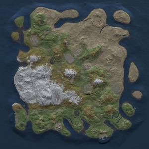 Thumbnail Rust Map: Procedural Map, Size: 4000, Seed: 1061848912, 17 Monuments