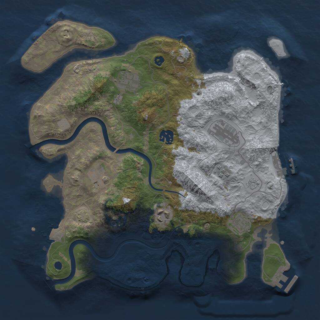 Rust Map: Procedural Map, Size: 3256, Seed: 3315, 13 Monuments