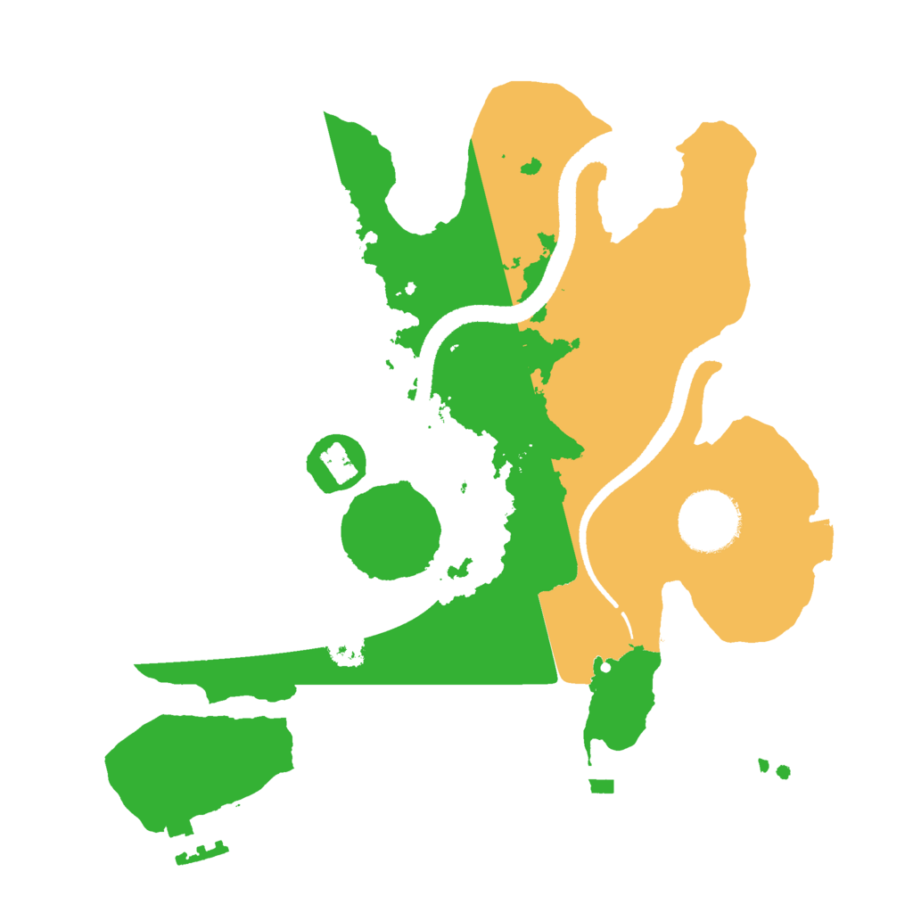 Biome Rust Map: Procedural Map, Size: 2600, Seed: 11114444