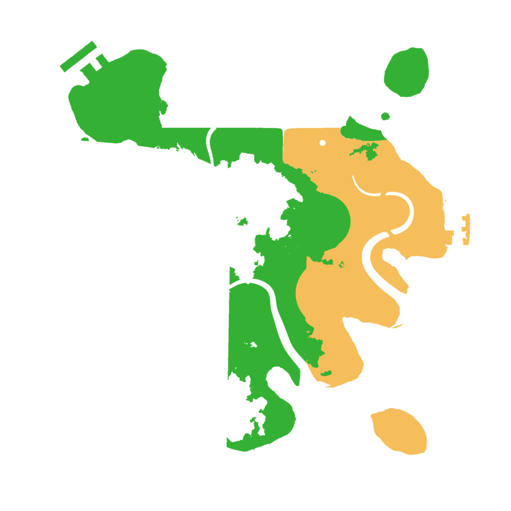 Biome Rust Map: Procedural Map, Size: 2500, Seed: 71392