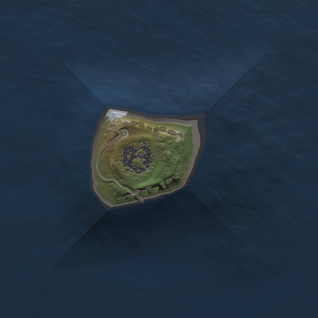 Rust Map: Procedural Map, Size: 1000, Seed: 400687769, 3 Monuments