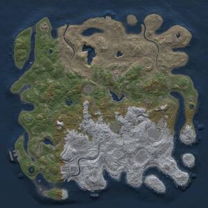 Thumbnail Rust Map: Procedural Map, Size: 4500, Seed: 191458177, 16 Monuments