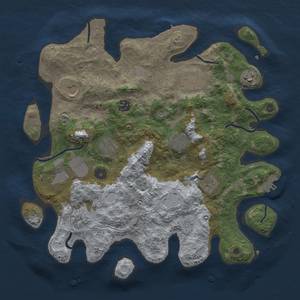 Thumbnail Rust Map: Procedural Map, Size: 3750, Seed: 47586205, 19 Monuments