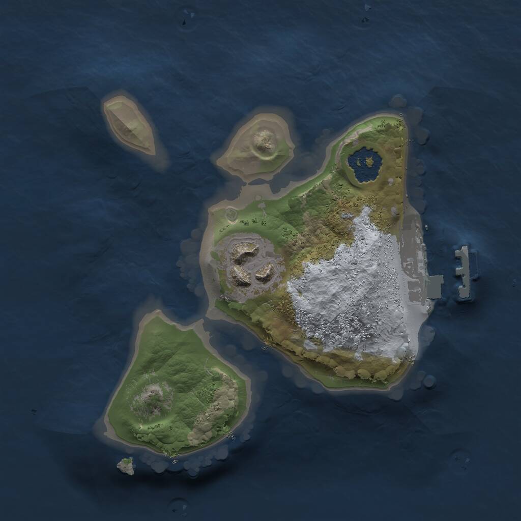 Rust Map: Procedural Map, Size: 1550, Seed: 109248, 3 Monuments