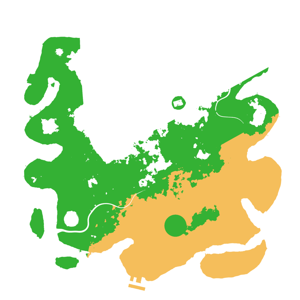 Biome Rust Map: Procedural Map, Size: 3600, Seed: 24058