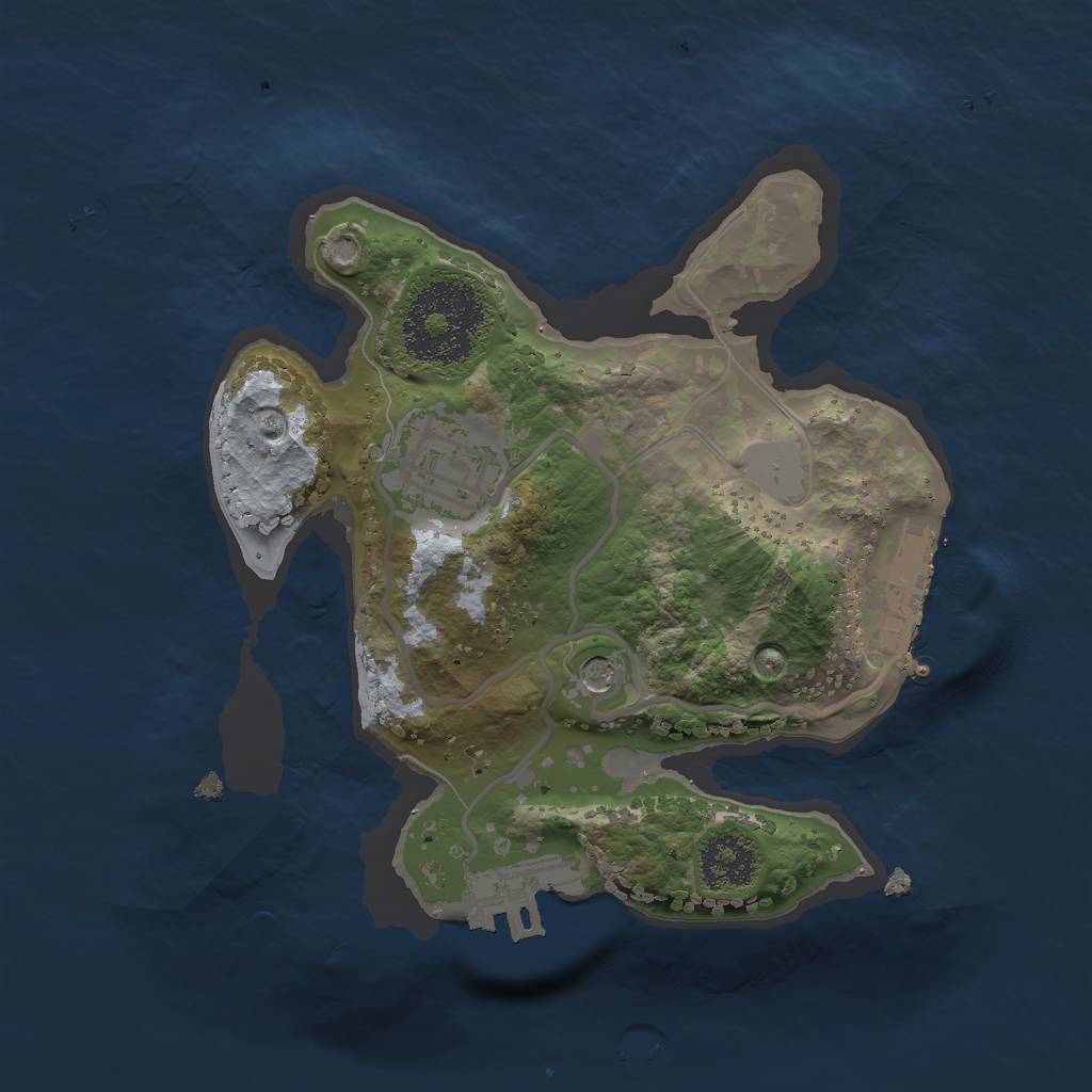 Rust Map: Procedural Map, Size: 2000, Seed: 42171, 9 Monuments